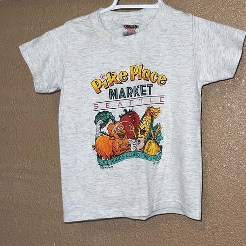 Vintage 90s Pike Place Market Seattle T Shirt Farmers Market