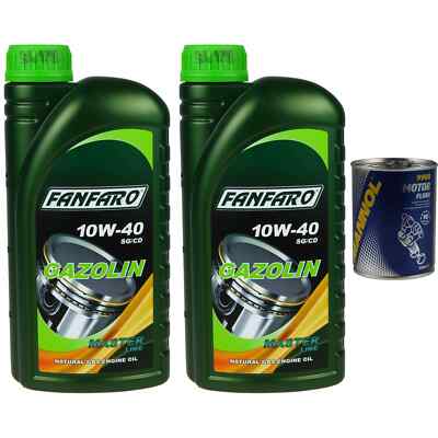 2L Olio Motore fanfaro Gazolin 10W-40 1x mannol Motore Flush Additivo