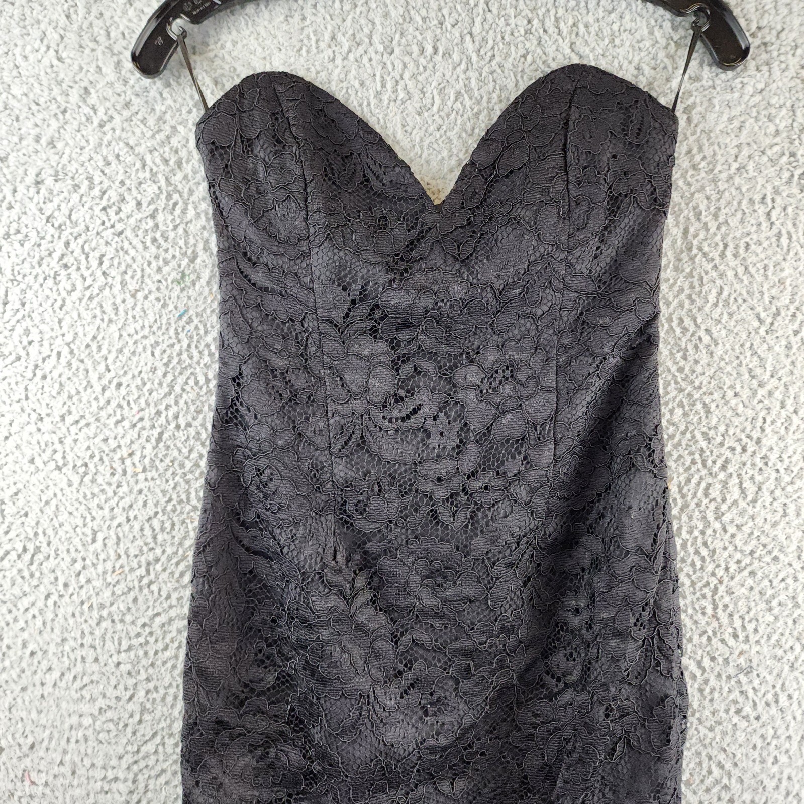 Bardot Artemis Midi Lace Dress Women's 2 Black Sweetheart Neck Back Zip Closure - Picture 3 of 13