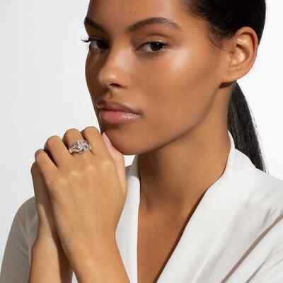 NEW LAGOS LOVE KNOT 925 STERLING SILVER & 18K GOLD Two-Tone LOVE KNOT Ring 7