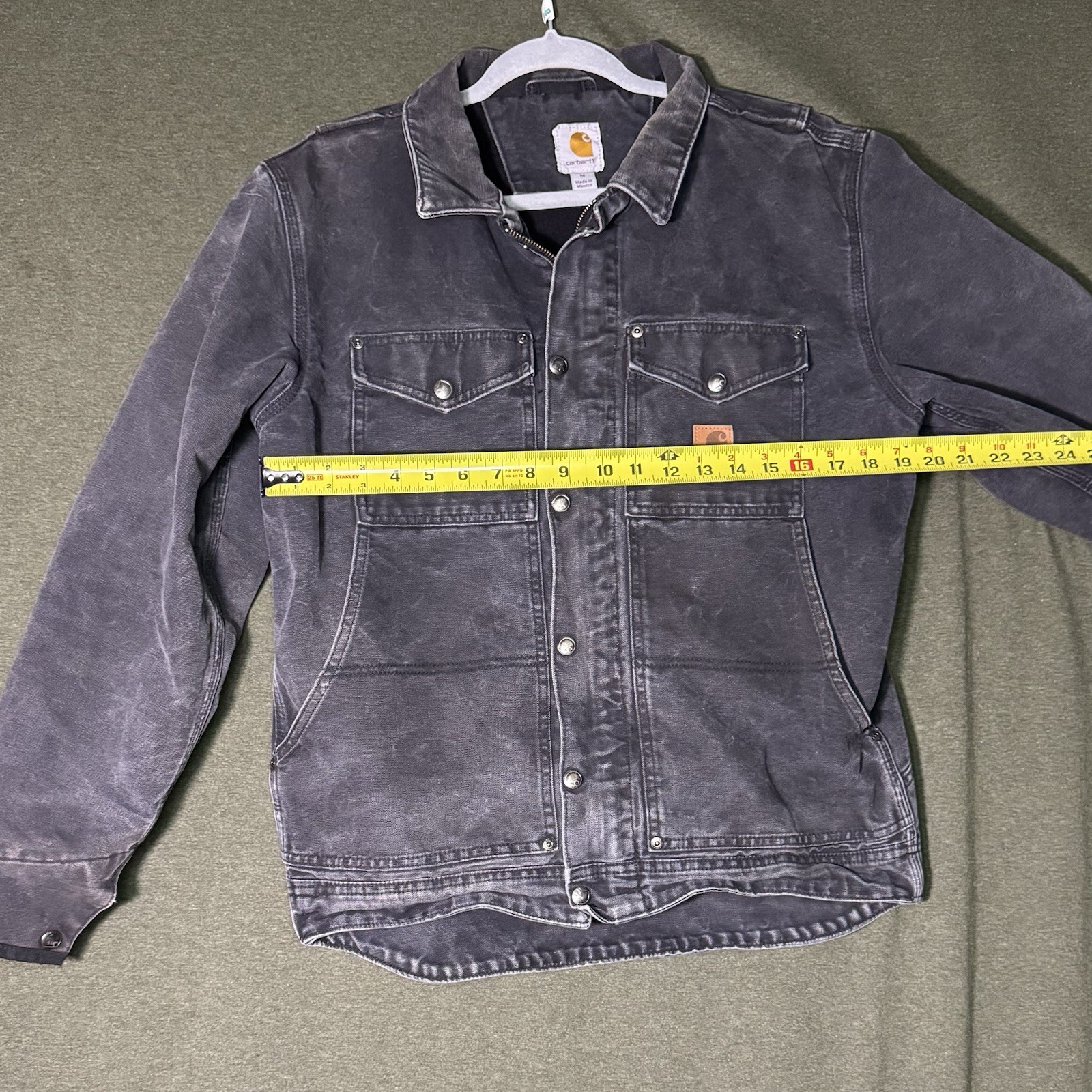 Vintage Carhartt  Berwick Jacket 101230 001 Medium Fleece Lined Sandstone Black