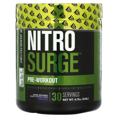 Nitro Surge, предтренировочный комплекс, виноград, 8,78 унции (249 г)