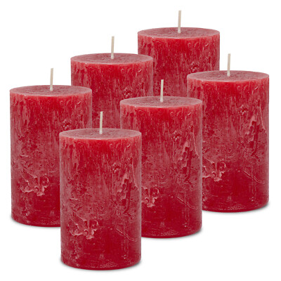 DecoLite 6 Rustik Stumpenkerze 11cm Safe Candle Abbrandstopp 51 Stunden Qualität