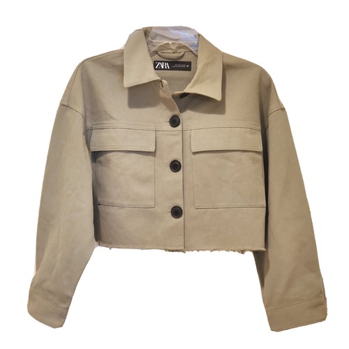 ZARA LNB JCKT 11 ダークグリーン XL ZIPPERED TECHNICAL JACKET - Green | ZARA United States