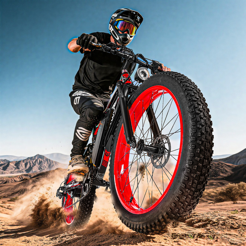 26"Fat Tire Electric Mountain Bikes for Adults 1500W 34MPH 60Miles