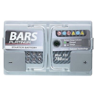 BARS PLATINUM Starterbatterie 12V 80 Ah 780A ersetzt 66Ah 68Ah 70Ah 72Ah 74Ah