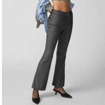 Urban Outfitters NEW Jamie Flare Gray Low Rise 90s Cut Business Casual Pants 0