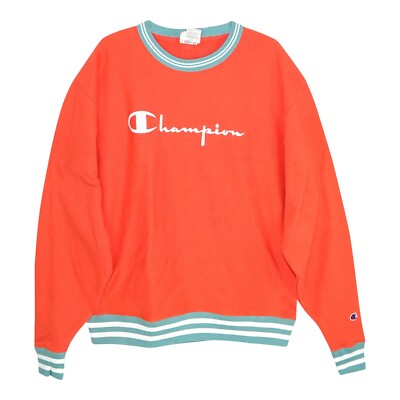 Champion LIFE Men's Reverse Weave Yarn Dye Rib Trim Groovy Papaya Sweatshirt