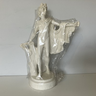 Vintage Apollo Alabaster Carved Grecian Greek God Of Music Figurine Replica