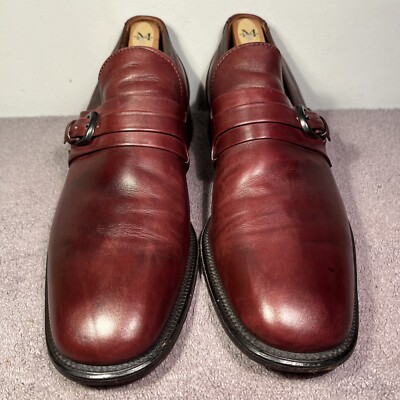 E.T. Wright vintage cordovan ''monk strap'' loafers US Mens sz 11 AA