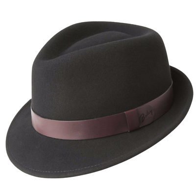 BAILEY Yates 100 Wool Felt Travel Hat Warm MADE IN USA Fedora Poet 7012 New