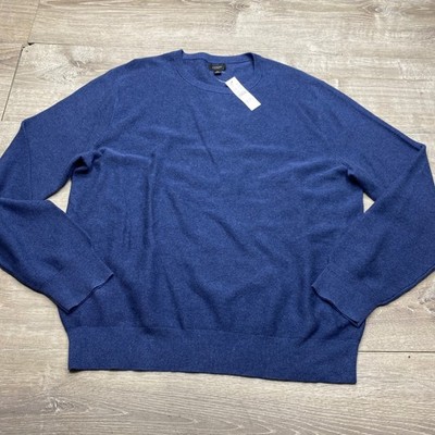 J.Crew Sweater Mens L Blue Crewneck Lightweight Knit H6060 Casual Layering