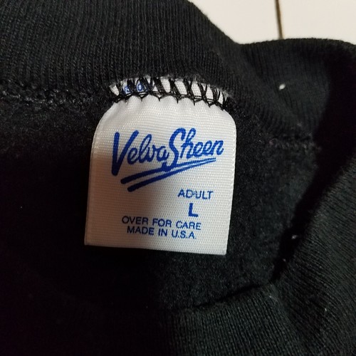 Vintage Mickey Mouse Black Walt Disney Sweater Men's Size Large Velva Sheen