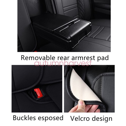 For GMC Acadia Savana Sierra Car 5-Seat Covers Waterproof PU Leather Full Set