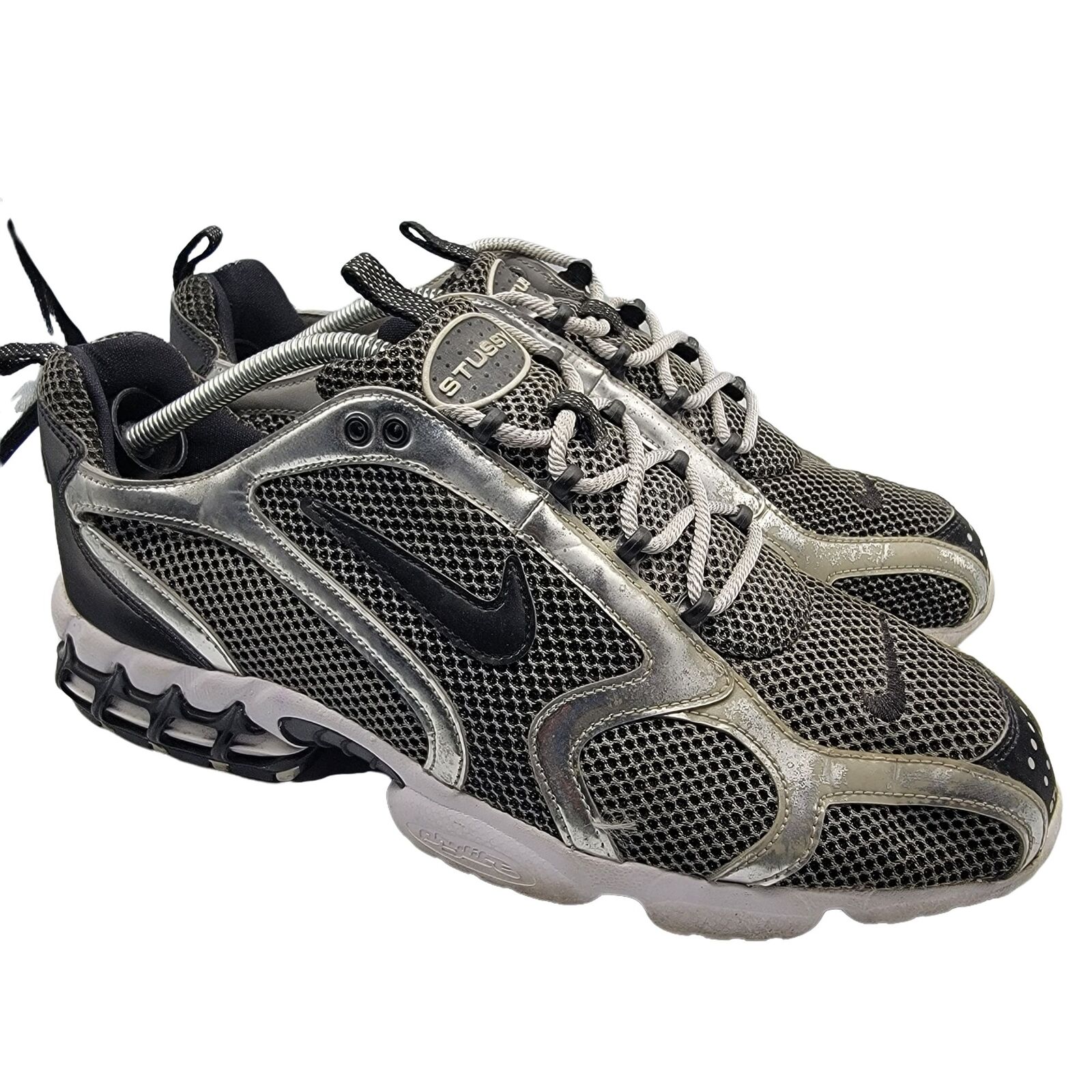 Nike Air Zoom Spiridon Cage x Stussy Pure Platinum Mens Size Nike Air Zoom Spiridon Cage x Stussy Pure Platinum Mens Size