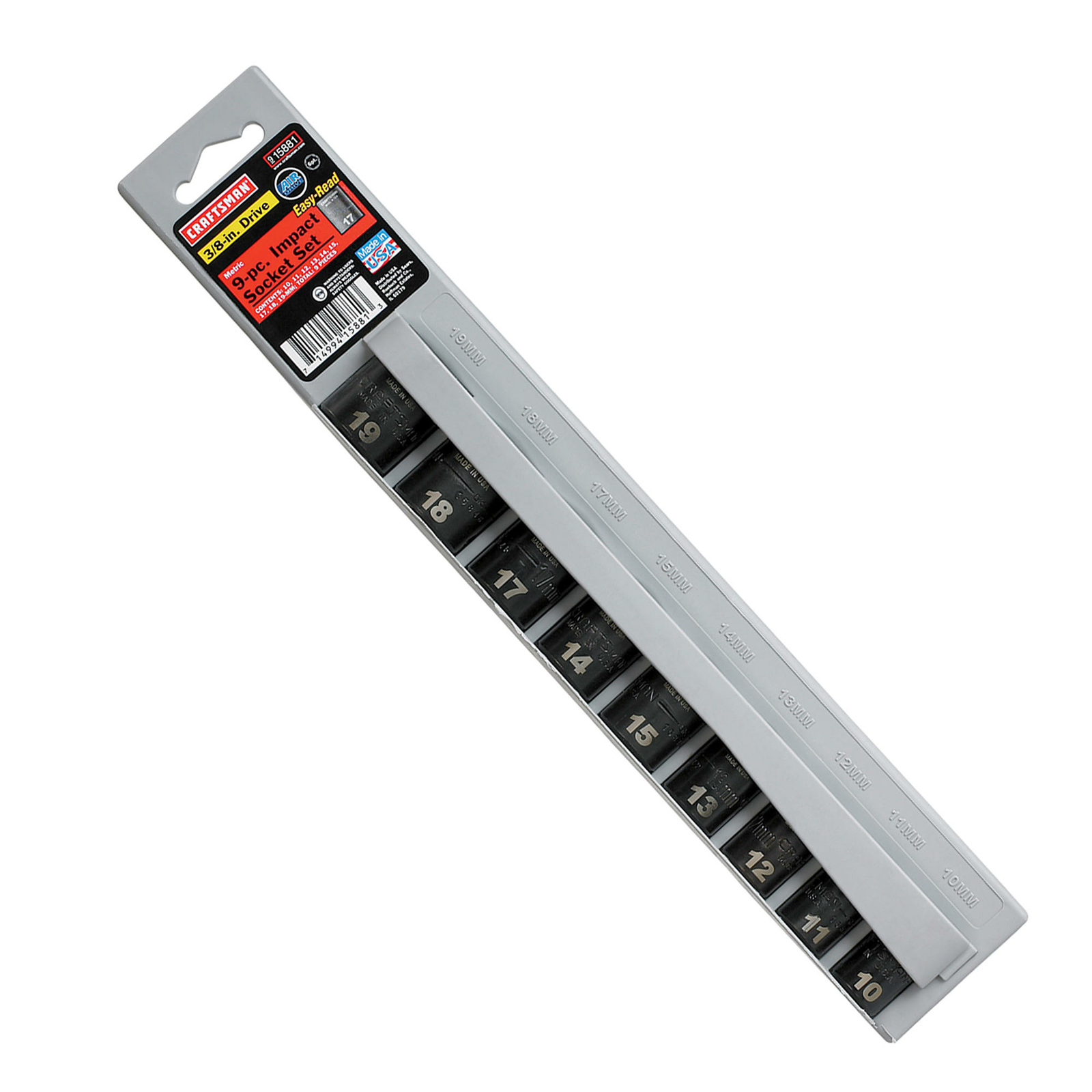 Craftsman 9 pc. Easy-to-Read Impact Socket Set, 3/8-in drive Metric & FREESHIPP