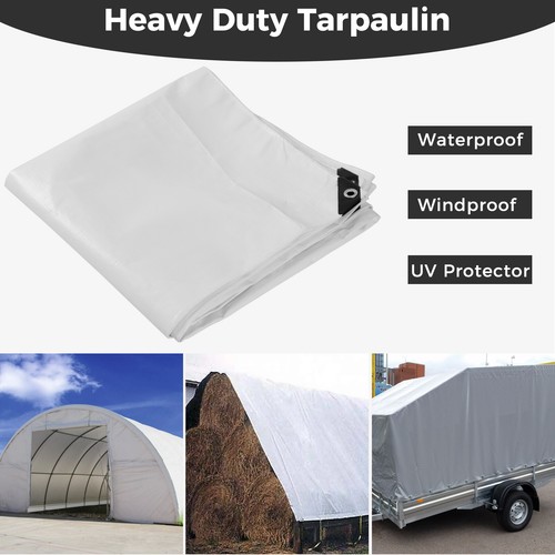  Extra Thick 14mil Waterproof Poly Tarp Rain Snow UV Resistant Canopy Tarpaulin 
