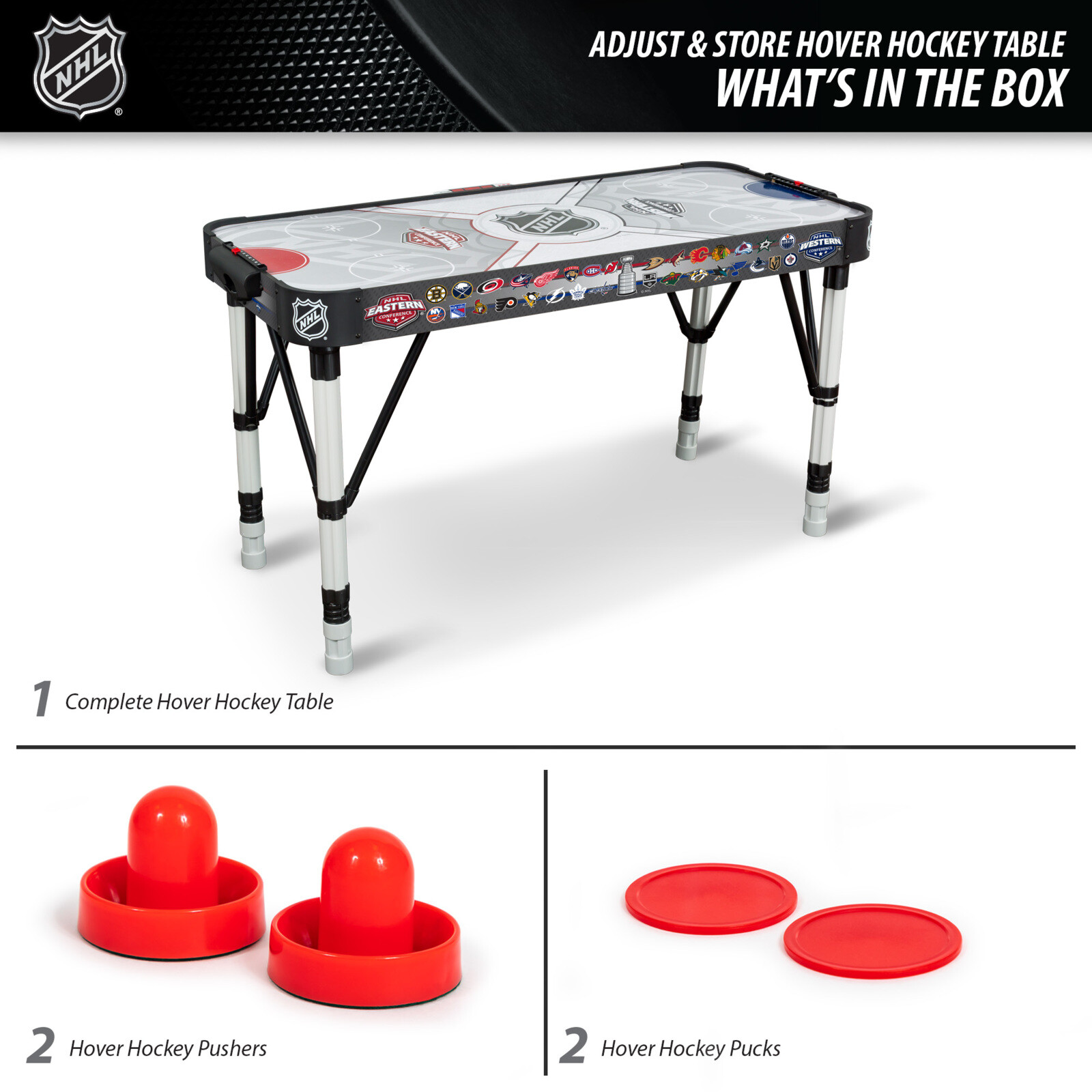Air Powered Hover Hockey Table 54 Nhl Ideal For Tabletop Or Floor