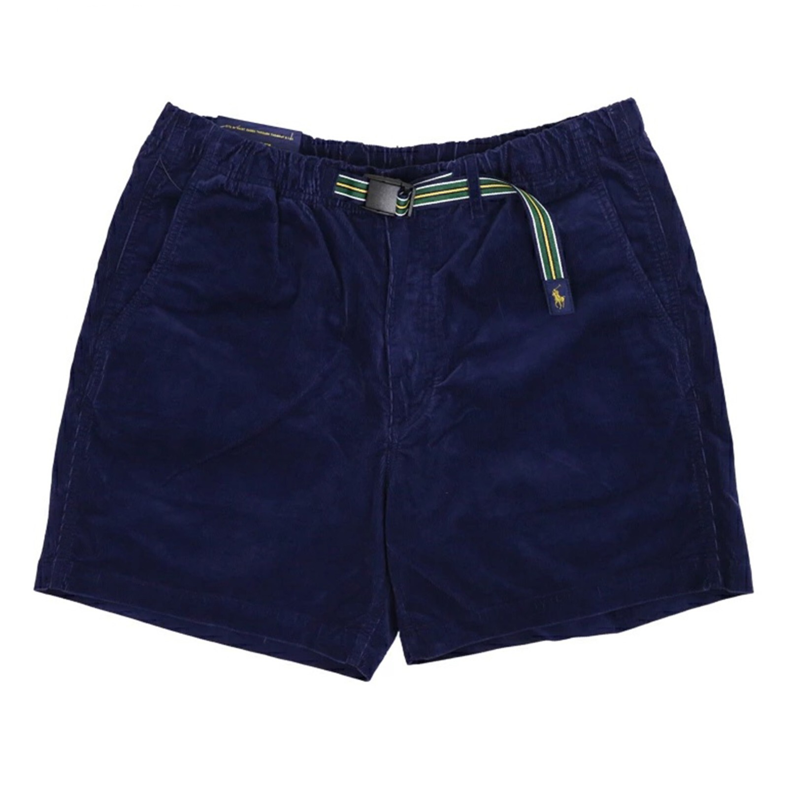 Вельветовые шорты классического кроя Polo Ralph Lauren с поясом - Темно-синий