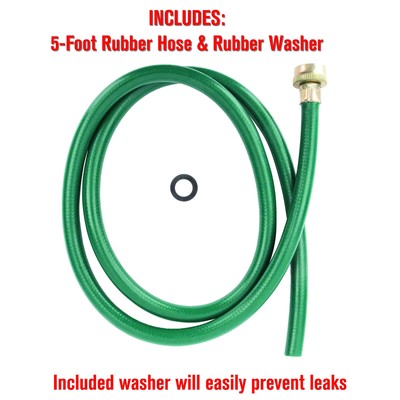 LDR Industries 504 1300 Garden Dehumidifier Drain Hose 5ft Green Rubber Finis...