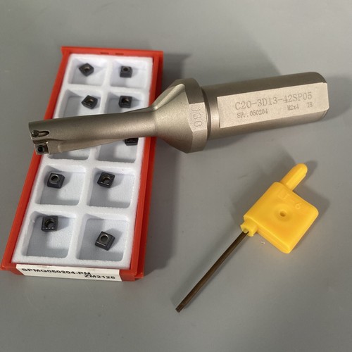 1X SP-13-3D-C20 + 10pcs SPMG050204-PM ZM2125 Carbide U drill