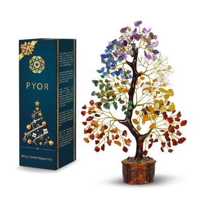 PYOR 7 Chakra Tree of Life Crystals Gifts for Women Crystal Tree Money Tree C...
