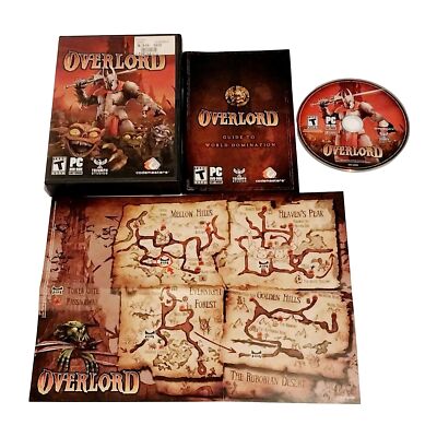 Overlord - Video Game PC DVD-ROM Action Role-Playing Fighting Codemasters Manual