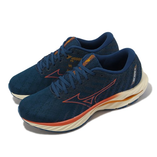 Мужские шоссейные кроссовки Mizuno Wave Inspire 19 Blue White Orange J1GC2344-55