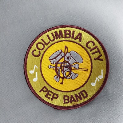Columbia City Pep Band IN Indiana 4'' Round Iron On Patch