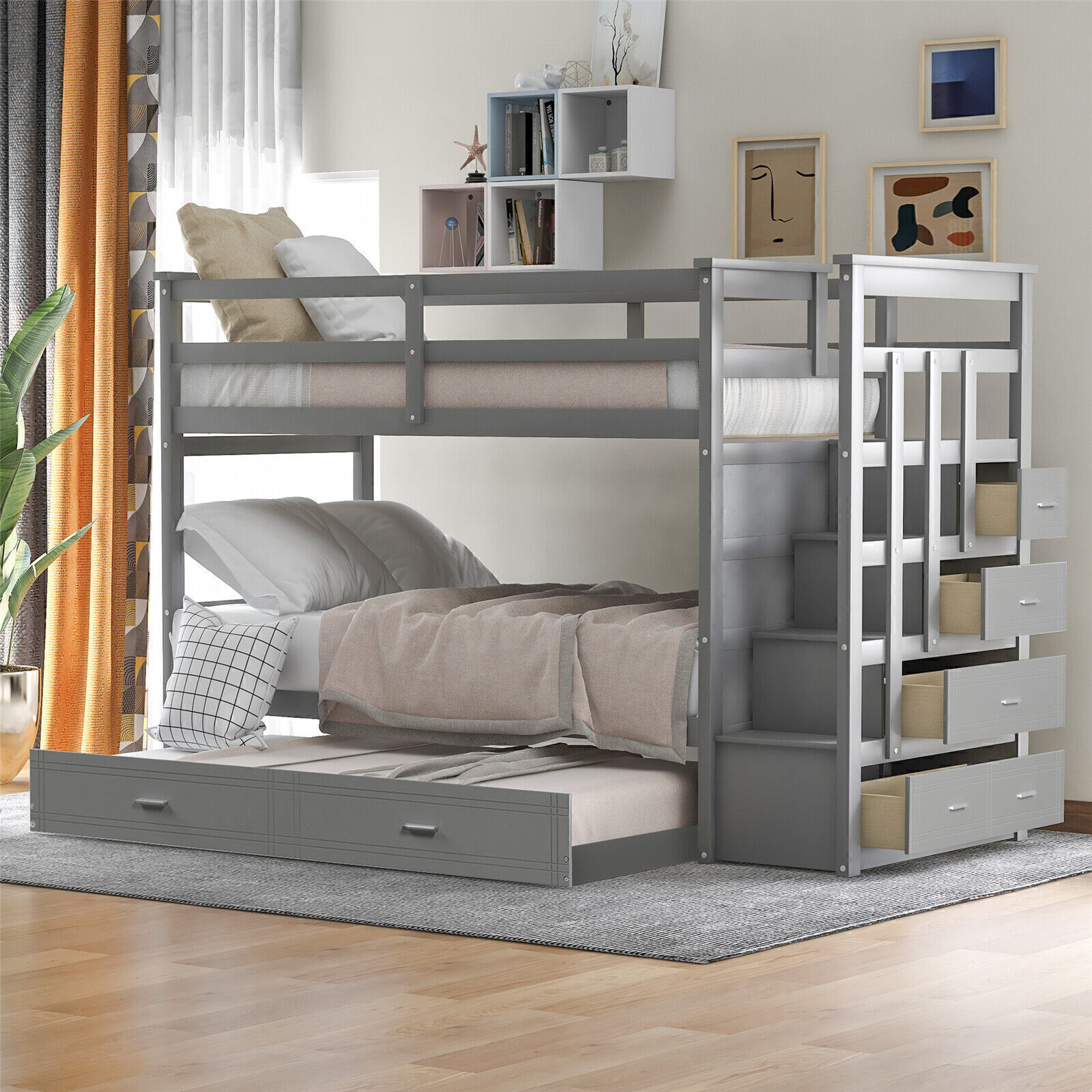 With Staircase And Storage Drawers