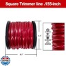Cluparis 3-Pound Heavy Duty Square Trimmer Line .155-inch-by-292-ft Commercial String Trimmer Line in Spool, 0.155