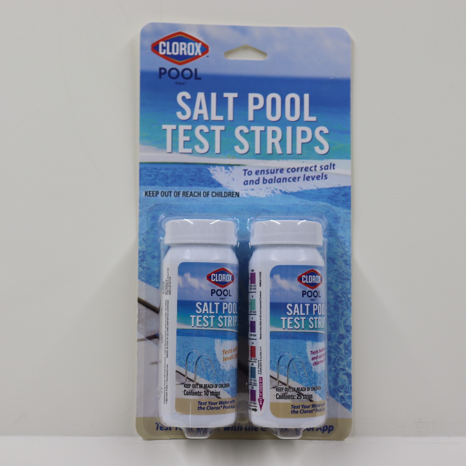 New Clorox 82100CLX Salt Pool Test Strips Expire 02/2025 pH Chlorine S