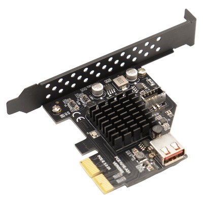 USB3.1 20-pin Panel Connector Expansion Card USB2.0 to PCI-E Adapter for Desktop
