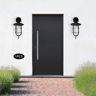 Exterior Wall Light Antique Indoor Lantern Fixture Porch Sconce Lamp w/o Bulb E2