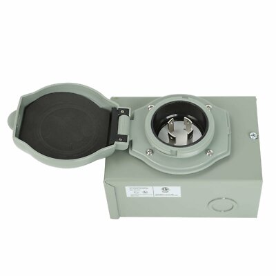 30 Amp Generator Power Inlet Box L14-30P 4 Prongs Generator Receptacle 125/250 V