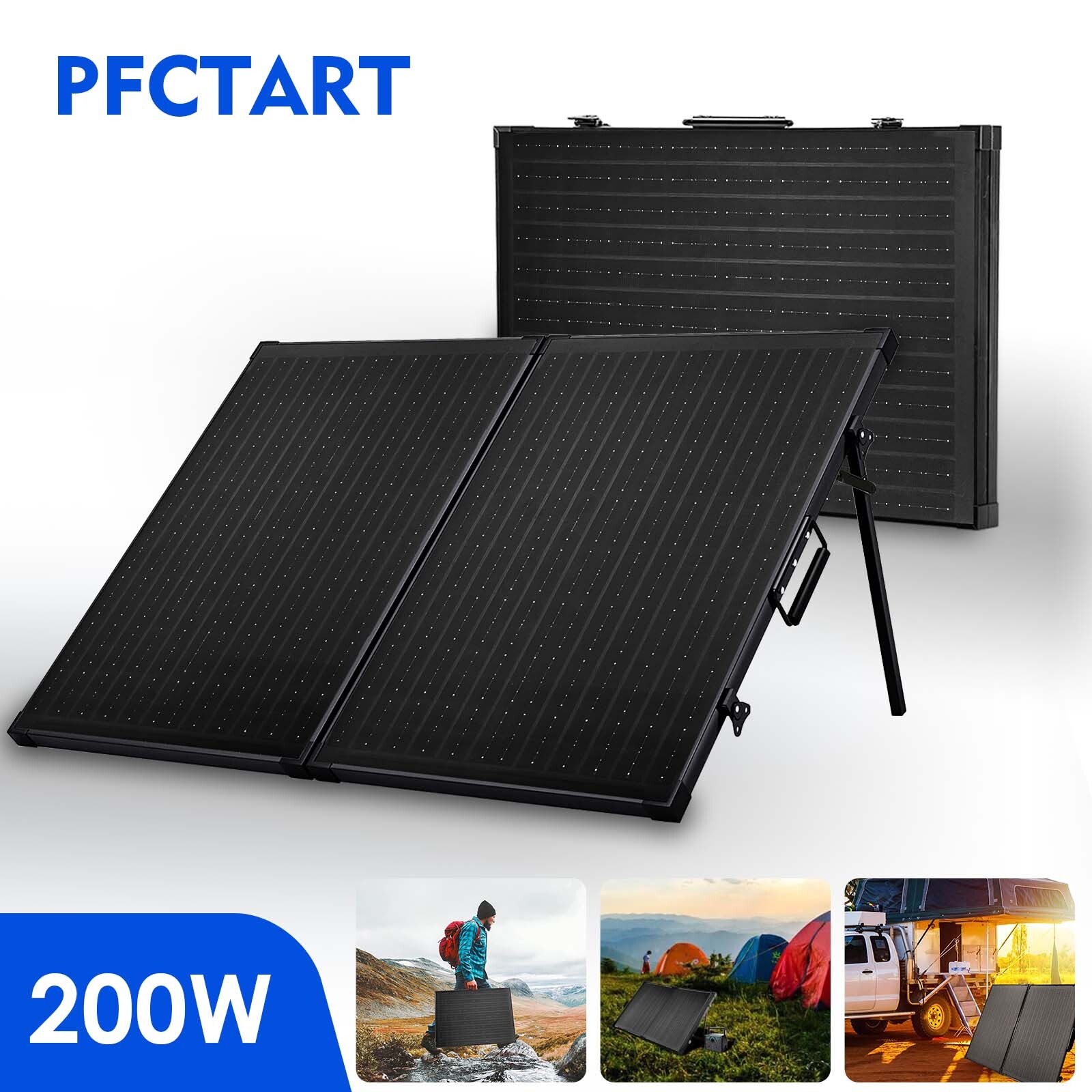 200W Solar Panel Foldable Case Portable Solar Generator Power Station Off-Grid
