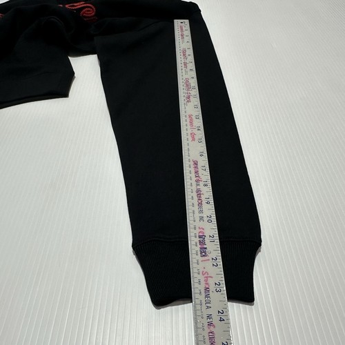 Pre-owned Versace Men Embroidered Red Logo Black Sweatshirt Sweater Size L $850