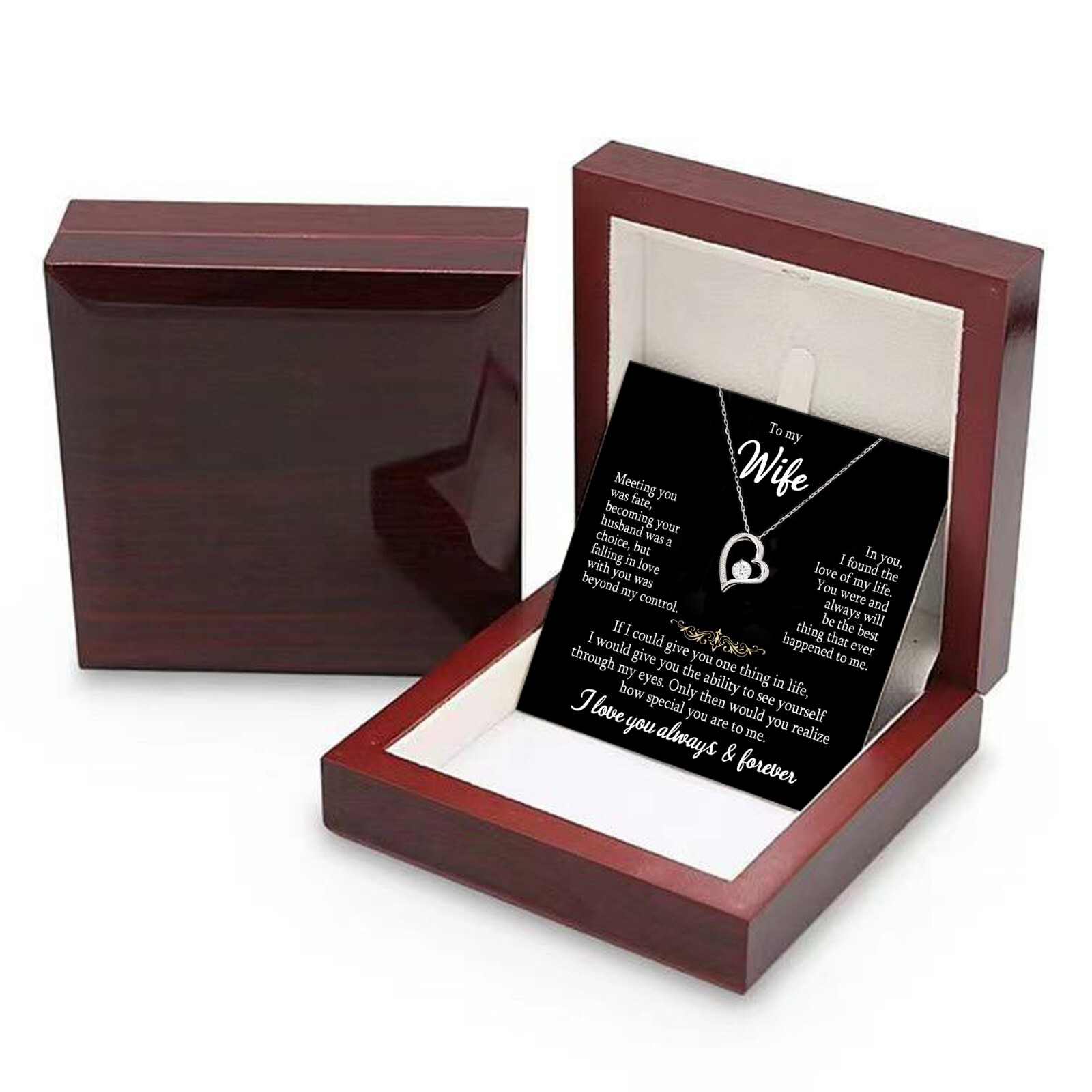 To My Wife Necklace Wife Gift from Husband, Anniversary Gift, Wife Birthday