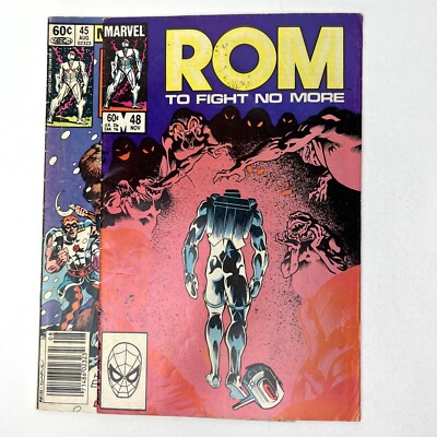 1983 Rom Spaceknight #45 48 To Fight No More Newsstand Variant Marvel Comics