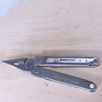 Leatherman Bond Multi-tool Multi Tool Silver Knife File Screwdriver BOEING Logo