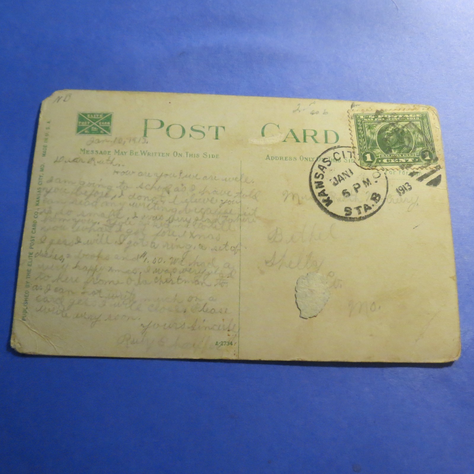 Kansas City MO Court House Vintage Old  Postcard PC2780