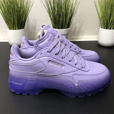 Reebok Club C Cardi B Sneakers Crisp Purple GX5027 Size 5 Women's