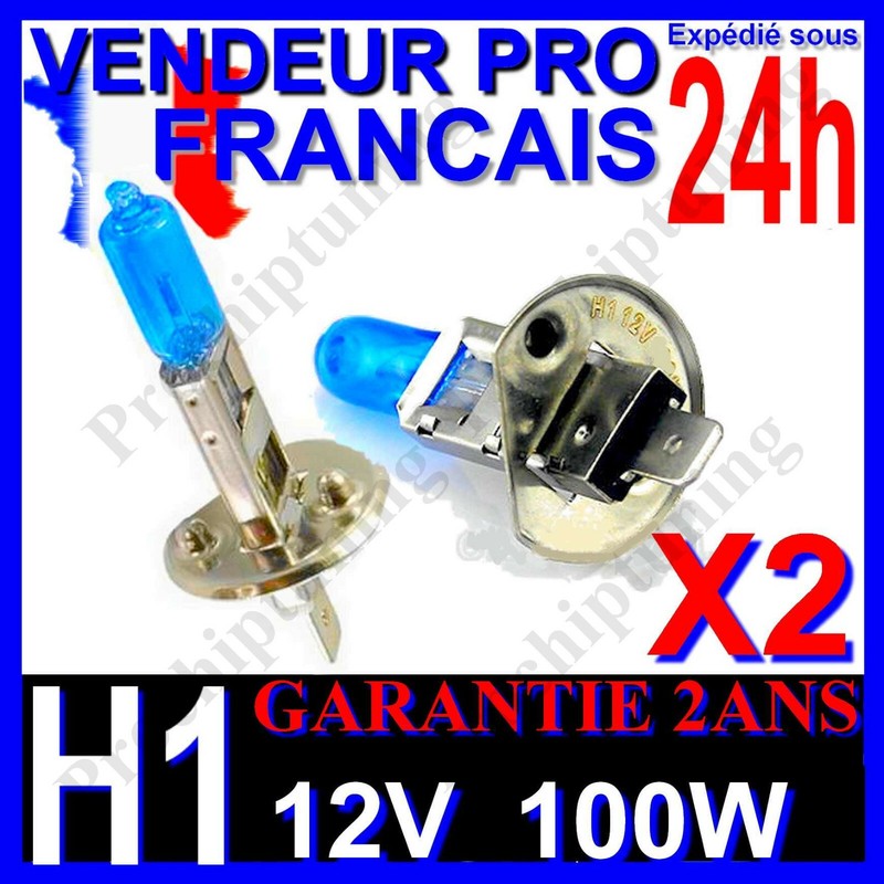  X2 Ampoules Xenon H1 100w Lampe Pour Voiture Feu Super White Phare 12v Plasma 