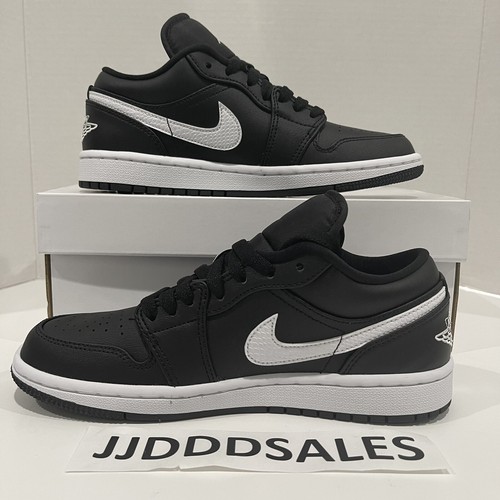 Pre-owned Jordan Nike Air  1 Low Black White Ao9944-001 Women's Size 7