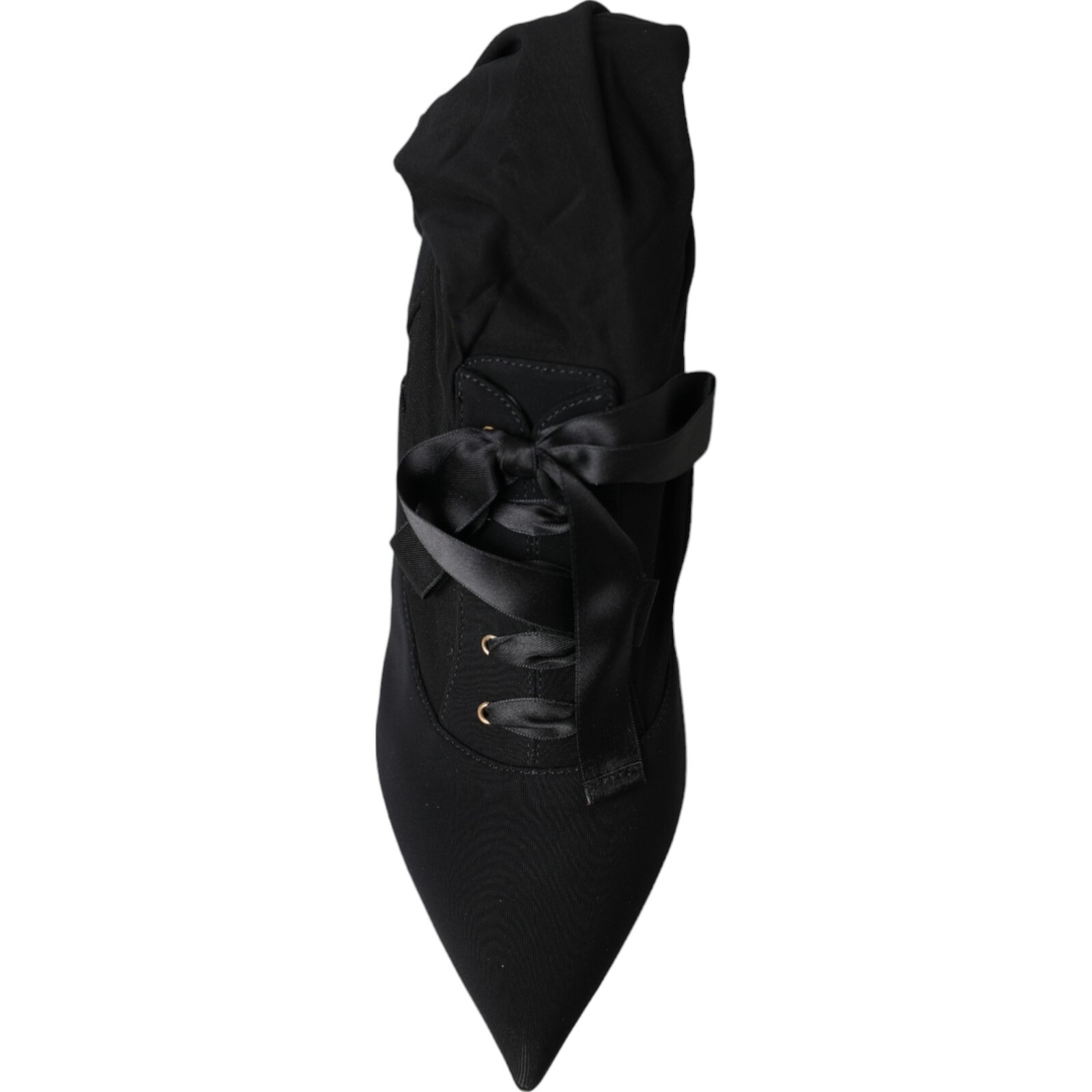 Pre-owned Dolce & Gabbana Shoes Black Stiletto Heels Mid Calf Boots Eu39 / Us8.5 960usd