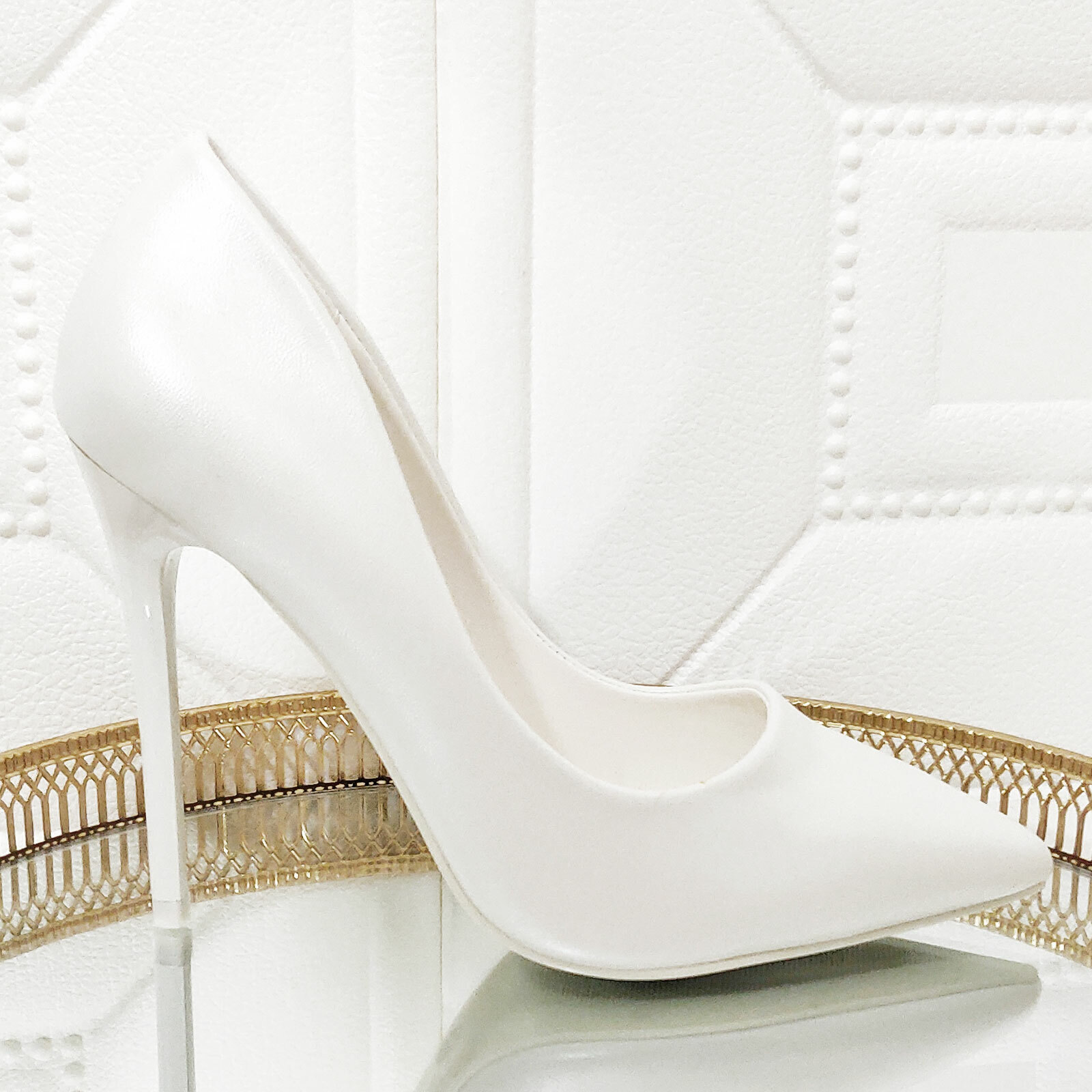 talons blancs femme