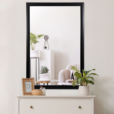 24 x 36'' Rectangular Wall Mirror Sturdy Frame HD Clear Images Makeup Mirror