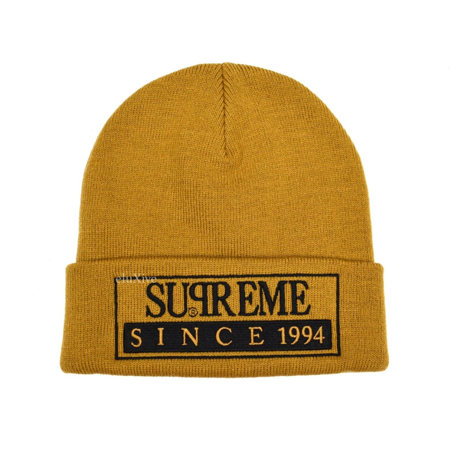 NWT Supreme Since 1994 Reserved Logo Beanie Tan Knit Hat NWT Supreme Since 1994 Reserved Logo Beanie Tan Knit Hat