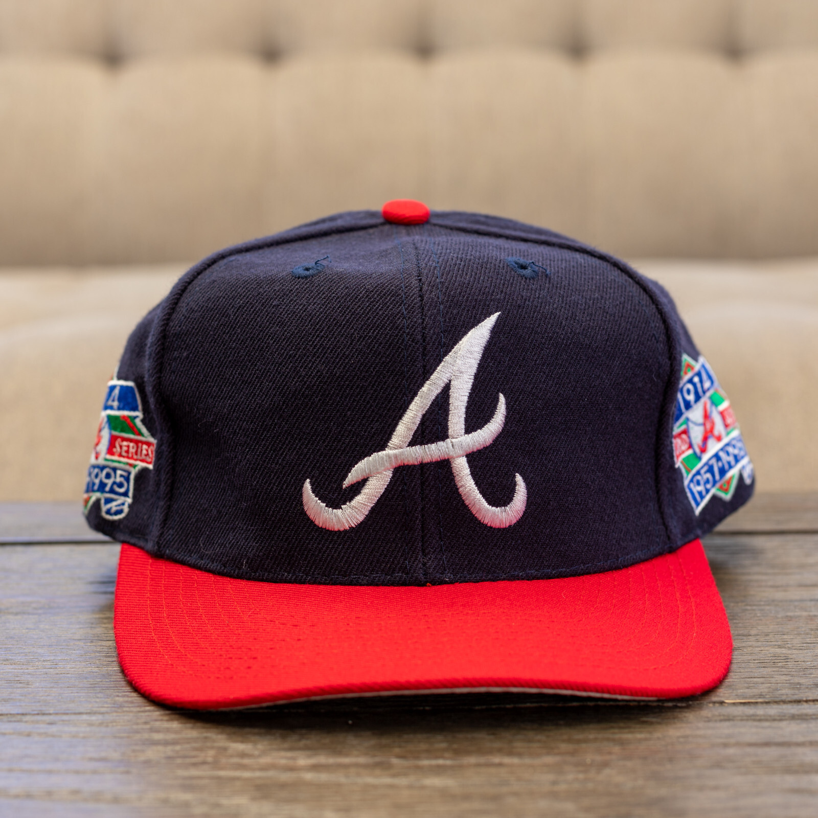 Vintage Atlanta Braves World Series ANNCO Snapback Hat 90s