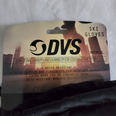 DVS Ski Gloves Durability Cold Weather Sport Extra Warm 150GM Water Resistance L